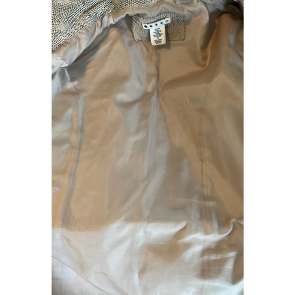 Vintage Women's Tan Leather Snakeskin Print Lined jacket Size M - Picture 9 of 11